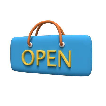 Open Shop  3D Illustration