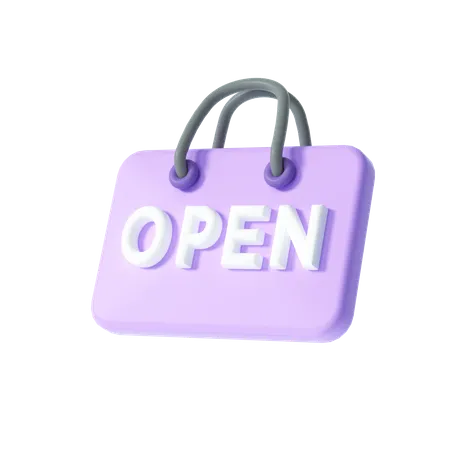 Shop Opened Icon 3D Illustration