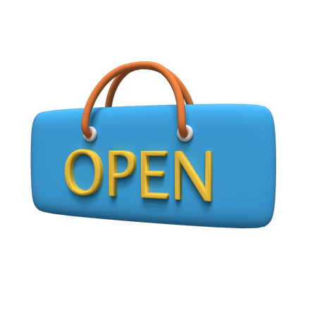 Open Shop 3D Illustration