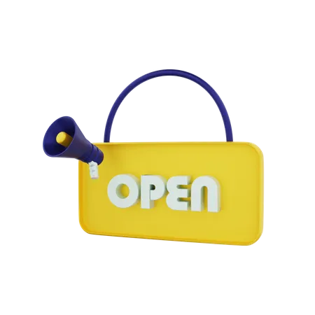 Open Shop  3D Illustration