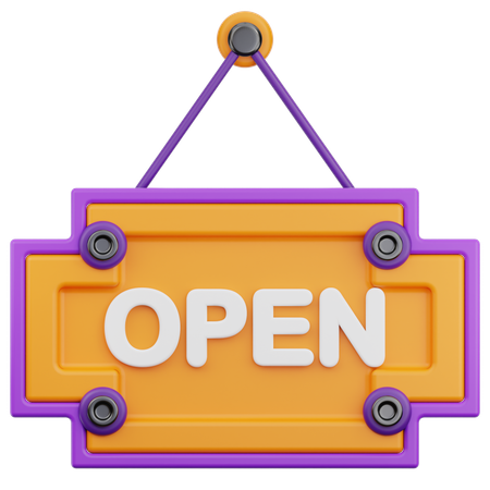 Open Sign  3D Icon