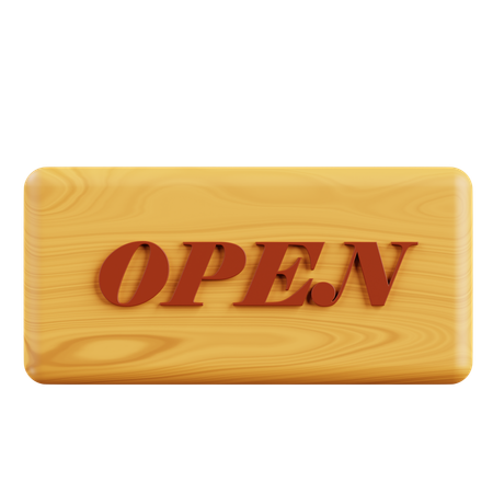 Open Sign  3D Icon