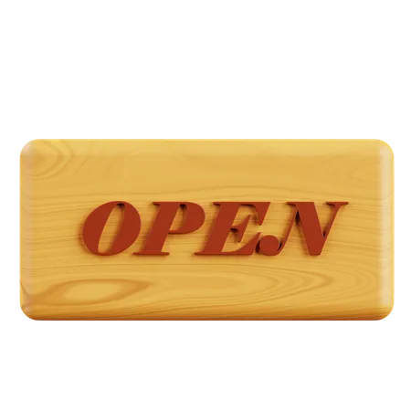 Open Sign  3D Icon