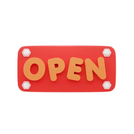 Open Sign  3D Icon