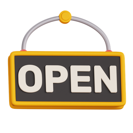 Open Sign  3D Icon