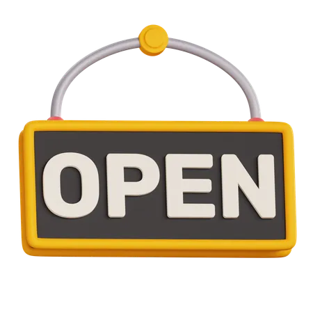 Open Sign  3D Icon