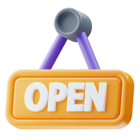 Open Sign  3D Icon