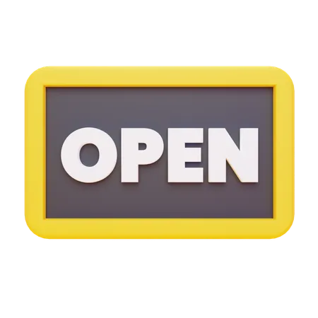 Open Sign  3D Icon