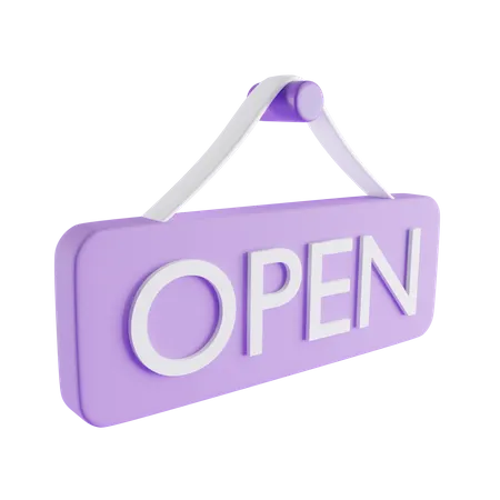 Open Sign  3D Icon