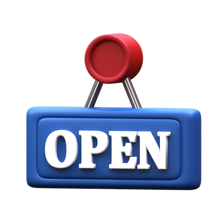 Open Sign  3D Icon