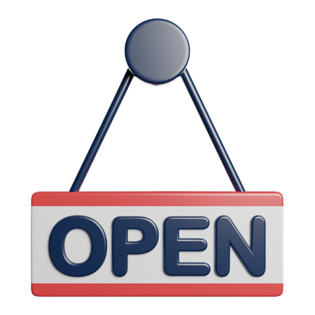 Open Sign  3D Icon