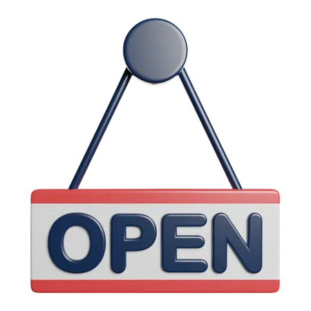 Open Sign  3D Icon