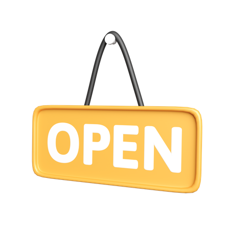 Open Sign  3D Icon