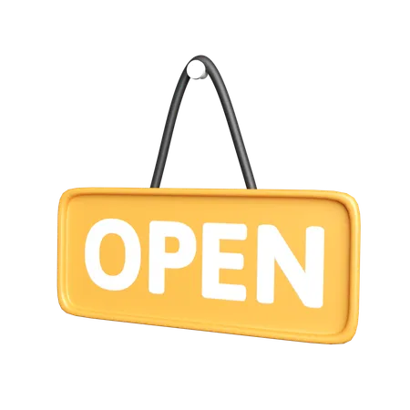 Open Sign  3D Icon