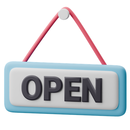 Open Sign  3D Icon