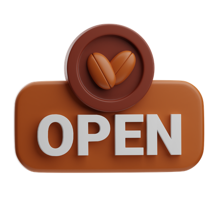 Open Sign  3D Icon