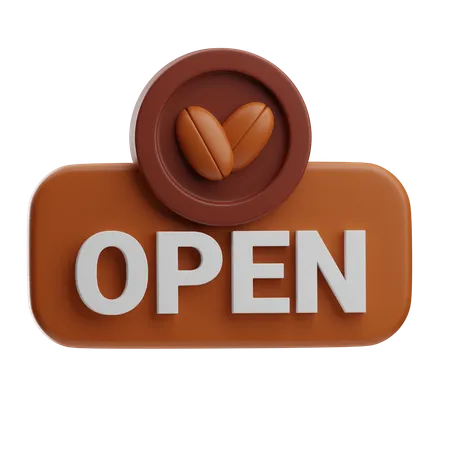 Open Sign  3D Icon