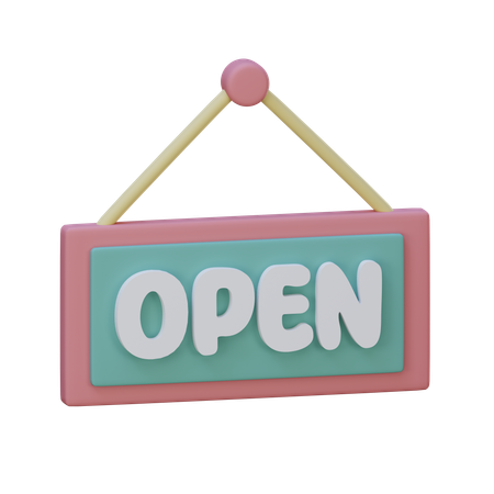Open Sign  3D Icon