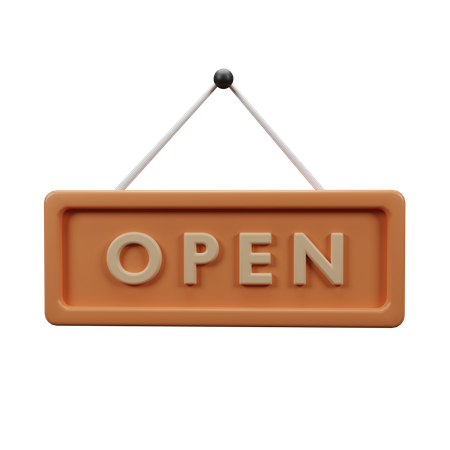 Open Sign  3D Icon