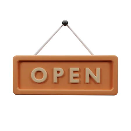 Open Sign  3D Icon