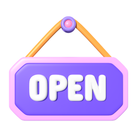 Open Sign  3D Icon