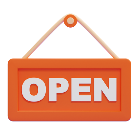 OPEN SIGN  3D Icon