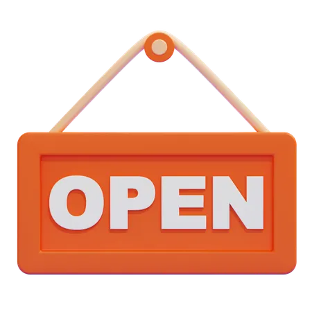 OPEN SIGN  3D Icon