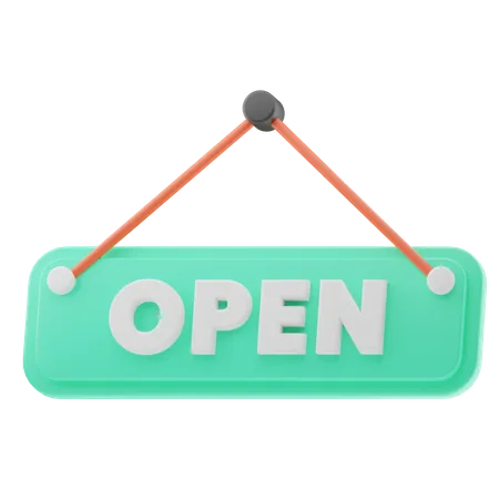 Open Sign  3D Icon