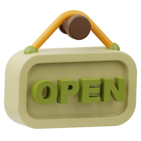 Open Sign  3D Icon