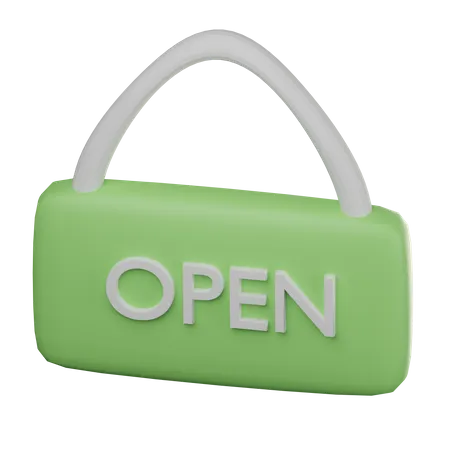 Open Sign  3D Icon