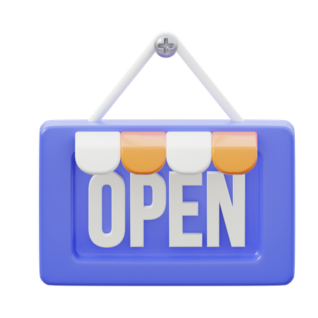 Open Sign  3D Icon