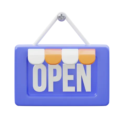 Open Sign  3D Icon