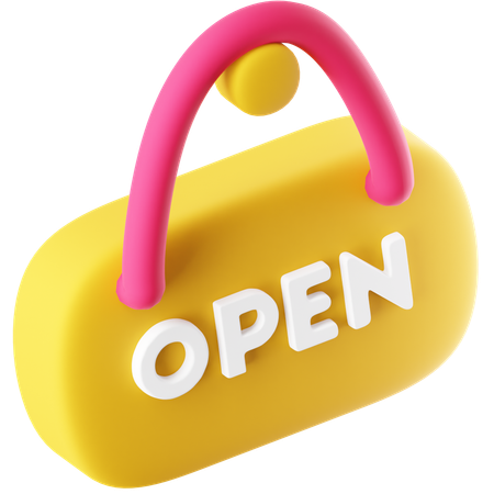 Open Sign  3D Icon