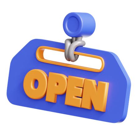 Open Sign  3D Icon