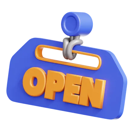 Open Sign  3D Icon