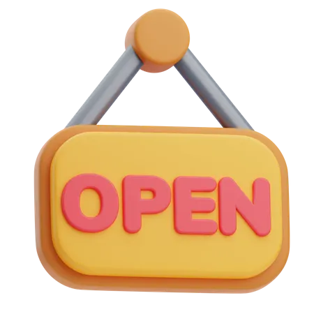 Open Sign  3D Icon
