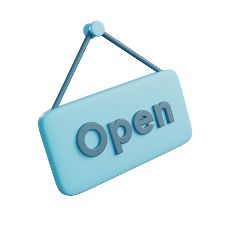 Open Sign  3D Icon