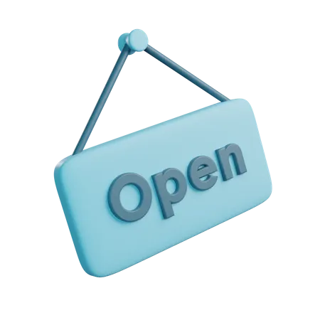 Open Sign  3D Icon