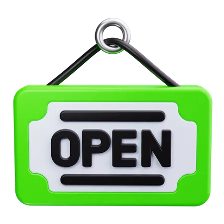 Open Sign  3D Icon