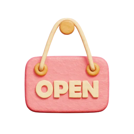 Open Sign  3D Icon