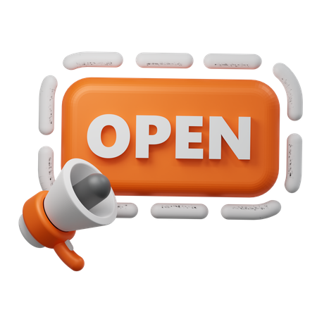 Open Sign  3D Icon