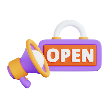 Open Sign  3D Icon
