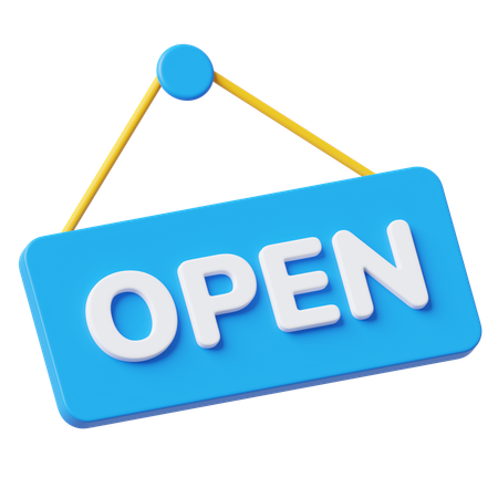 Open Sign  3D Icon