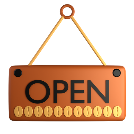 Open sign  3D Icon