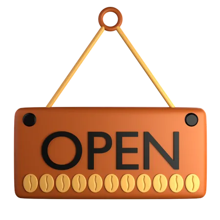 Open sign  3D Icon