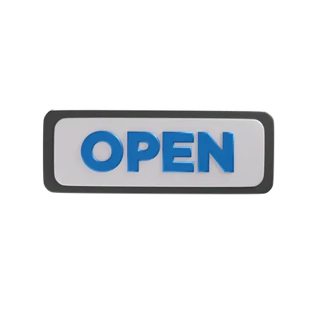Open Sign In Transparent Background 3 D Illustration 3D Illustration
