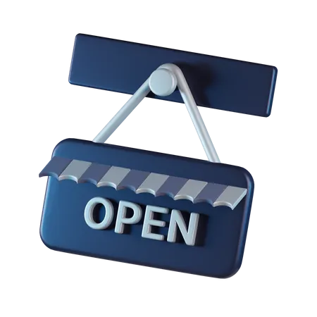 Open sign  3D Icon