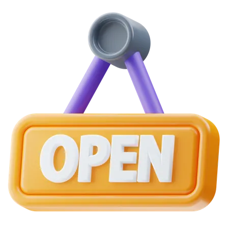 Open Sign  3D Icon