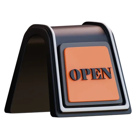 Open Sign 3D Icon