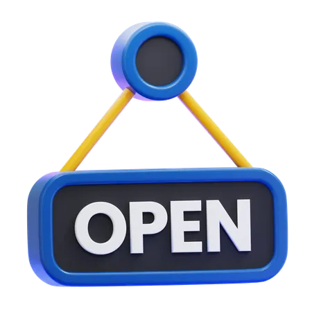 OPEN SIGN BOARD  3D Icon